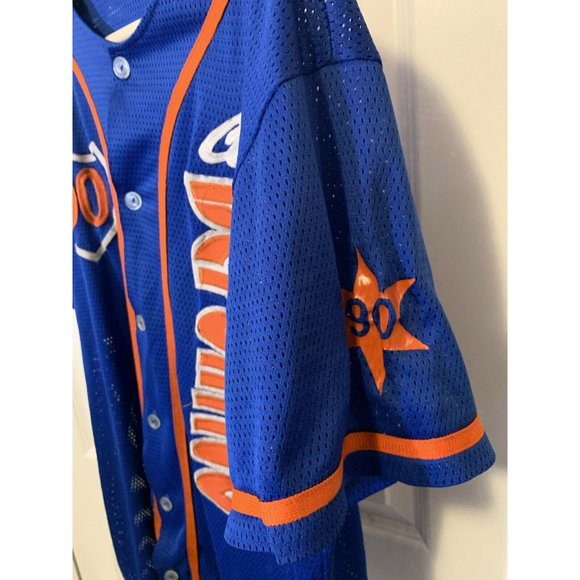 Club Deportivo 90 CAMISETA T SHIRT Baseball Jersey A Ferret No 44 Blue Red Sz XL - Picture 5 of 6